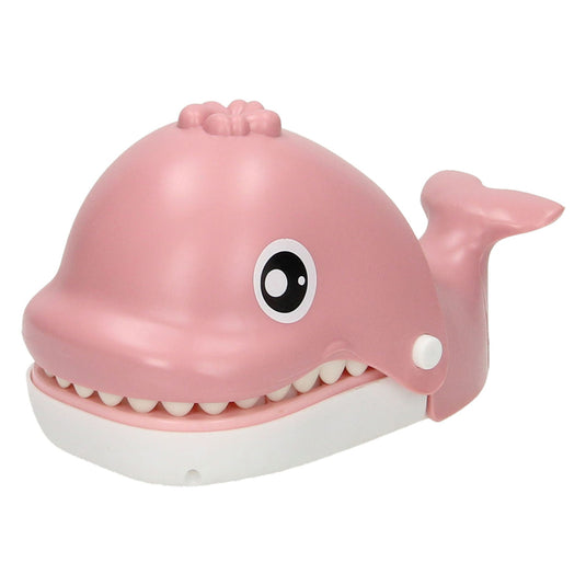 Lobbes bijtende walvis roze spel