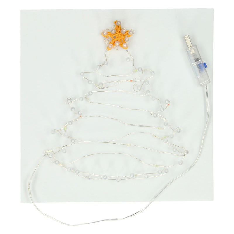 Afbeelding laden in galerijviewer, String art kerstboom met led lampjes
