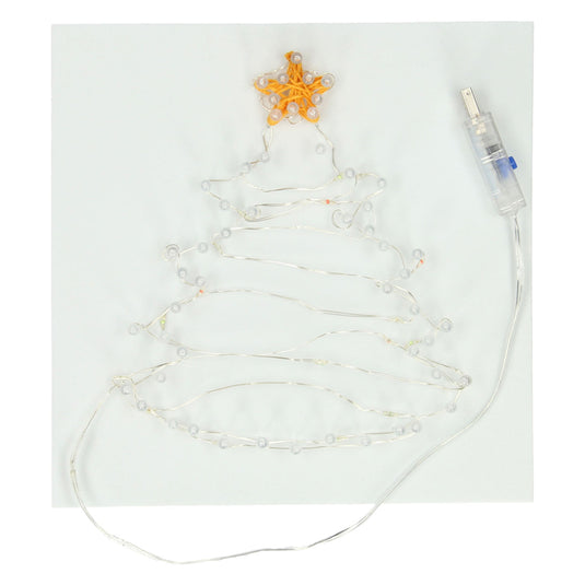 String art kerstboom met led lampjes