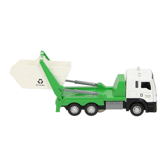 Lobbes speelgoed bv truck met afvalcontainer licht geluid