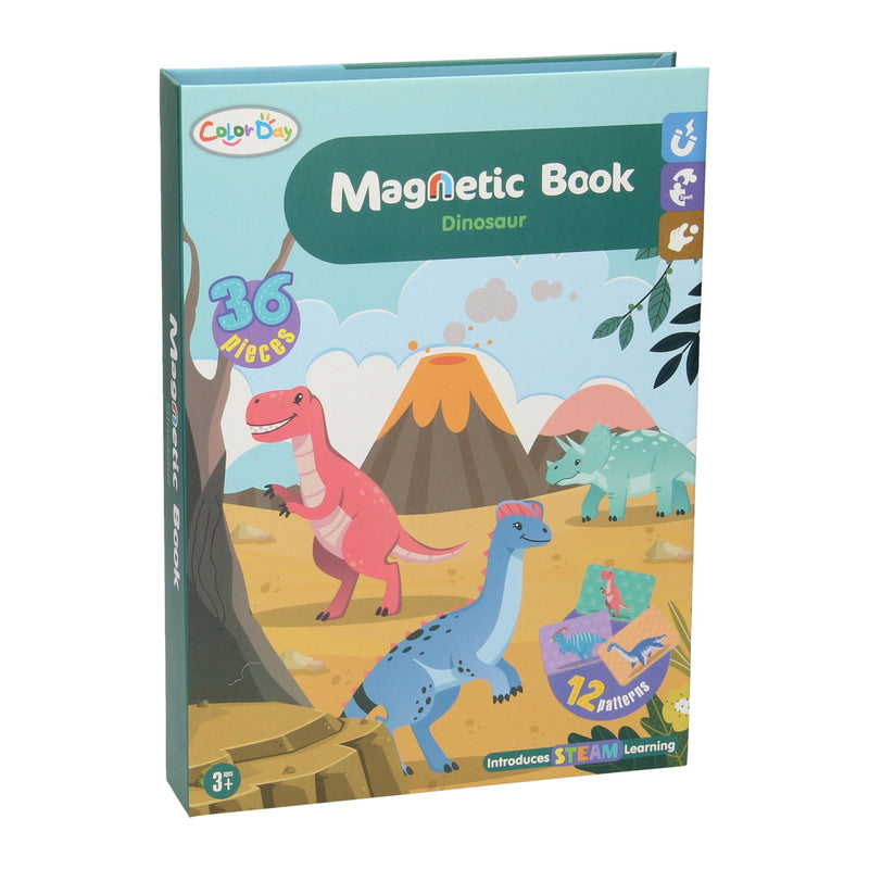 Afbeelding laden in galerijviewer, Magnetisch boek - dinosaurus, 36dlg.
