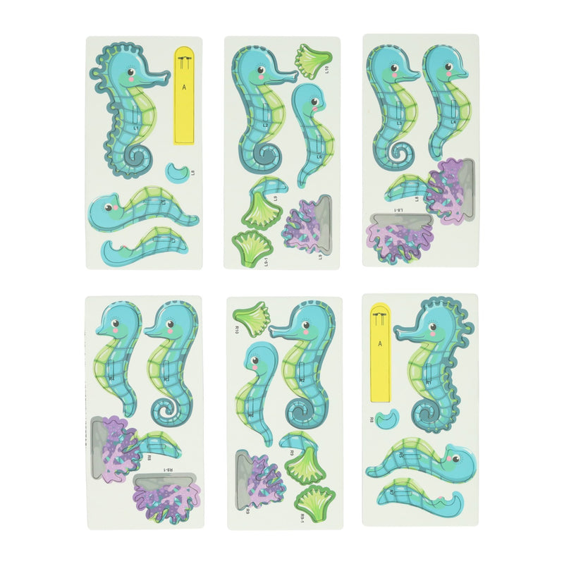 Afbeelding laden in galerijviewer, Diy 3d model puzzel - zeepaard
