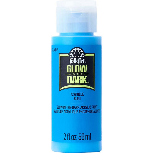 Folkart • glow in the dark acrylic paint blue 59ml