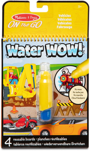 Melissa doug - water wow! waterkleurboek - voertuigen - herbruikbaar