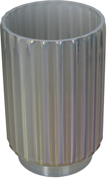 Hd collection vaas glas grijs 12,5x12,5x23cm