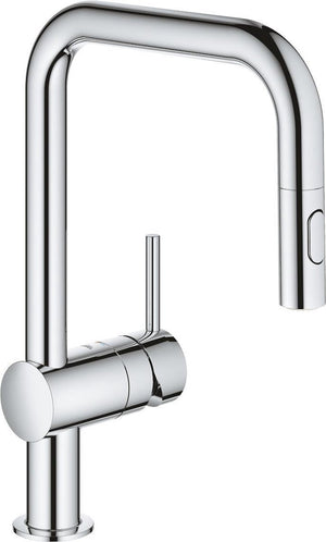 Grohe minta keukenkraan - met uittrekbare handdouche - 2 straalsoorten - chroom