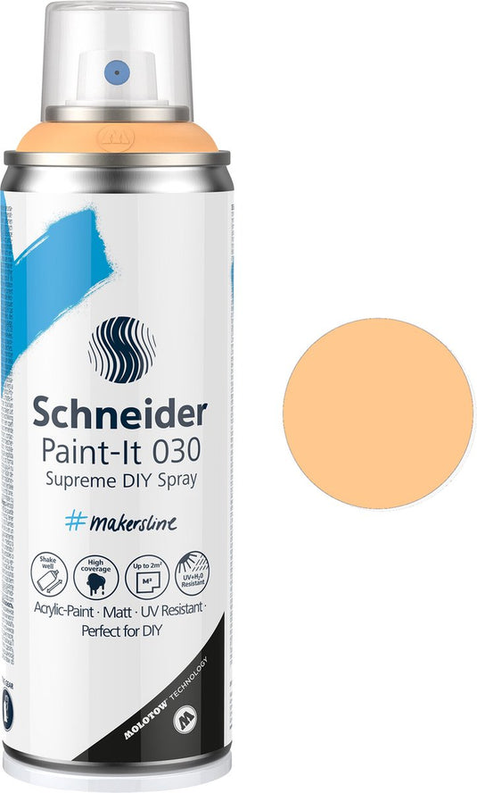 Schneider schrijfwaren schneider spuitbus verf - paint-it 030 - diy spuitverf - acrylverf - 200ml - abrikoos pastel - s-ml03052100