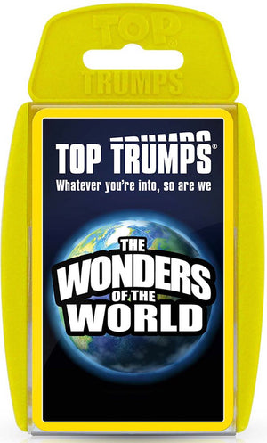Winning moves wonders of the world - speelkaarten - top trumps (engels)