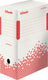 Esselte 25 x speedbox 15 duurzame archiefdoos - 15x25x35cm - a4 - 100% recyclebaar - rood wit