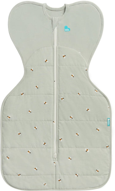 Love to dream ™ babyslaapzak swaddle up™ - inbakeren - baby 0-3 maanden - 3.5-6 kg - winter - 2.5 tog – olive bees