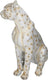 Hd collection ornament leopard polyresin white 34.5x22x46.5cm