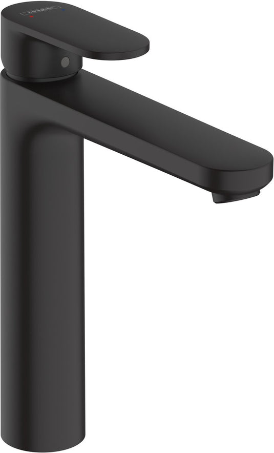 Hansgrohe vernis blend - wastafelmengkraan - ééngreeps bediening - met trekwaste - 190mm maat - mat zwart