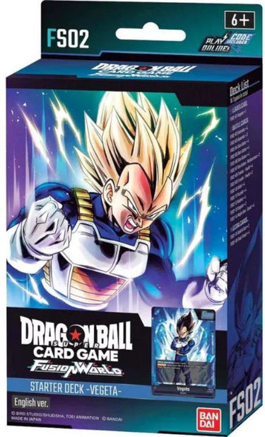 Bandai namco dragon ball scg fusion world fs02 starter deck vegeta