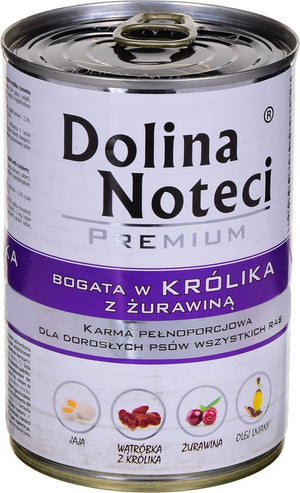 Dolina noteci premium - natvoer hond - konijn cranberry - 24 x 400g