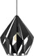 Eglo carlton 1 hanglamp - e27 - 38,5 cm - zwart zilver