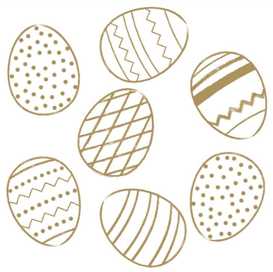 Duni servetten golden eggs 3-laags 33x33cm
