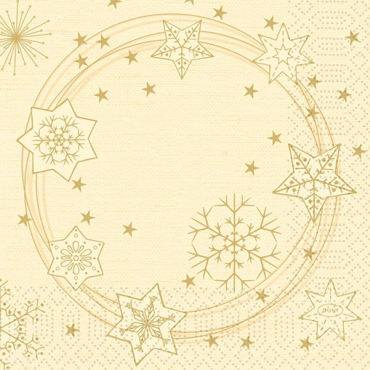 Duni servetten star shine cream 33x33cm