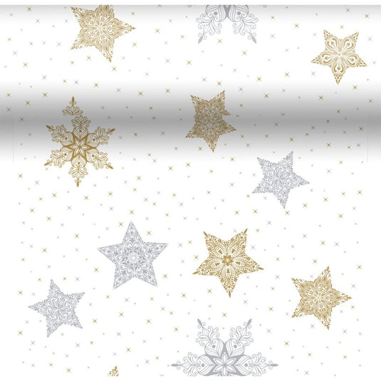 Duni 3-in-1 snowstars white 40x480
