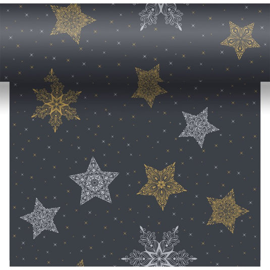 Duni 3-in-1 snowstars black 40x480