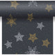 Duni 3-in-1 snowstars black 40x480