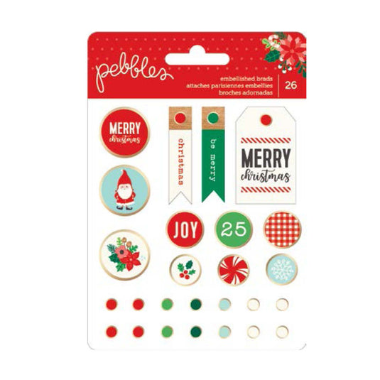 Pebbles • cozy bright decorative brads 6
