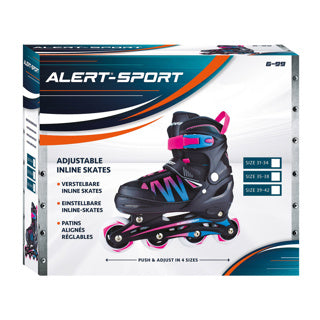 Alert inline skates alert inline-skates maat 35-38 skeelers roze 1 paar