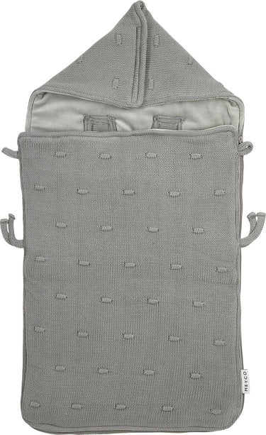 Meyco baby knots voetenzak - grey - 40x82cm