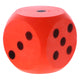 Basic dobbelsteen soft rood 16 cm