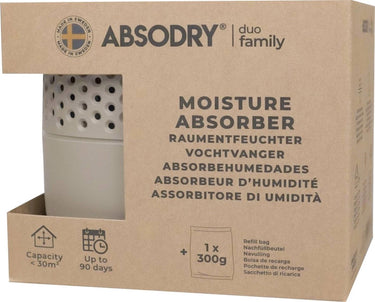 Absodry duo family bag vochtvanger series 3 nougat - inclusief 1 vulling
