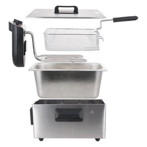 Emerio df-120482 friteuse 3l 2000w rvs zwart