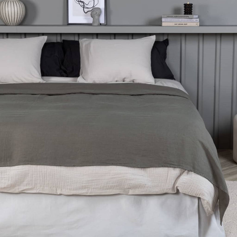 Afbeelding laden in galerijviewer, Venture home bedsprei milo 260x260 cm polyester grijs
