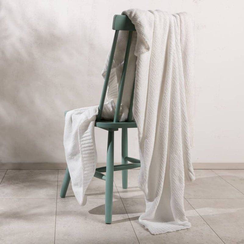 Afbeelding laden in galerijviewer, Venture Home Venture Home Plaid Ally 170x130 cm polyester wit
