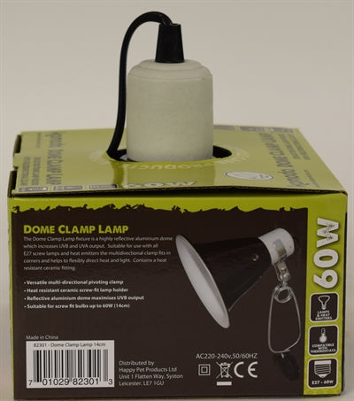 Afbeelding laden in galerijviewer, Komodo black dome clamp lamp fixture
