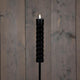 Anna's collection solar swirl fakkel zwart 3d lont op steker 97cm (21x4cm fakkel en 76cm steker)