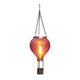 Anna's collection solar luchtballon met vlameffect roze 12led 11x36cm