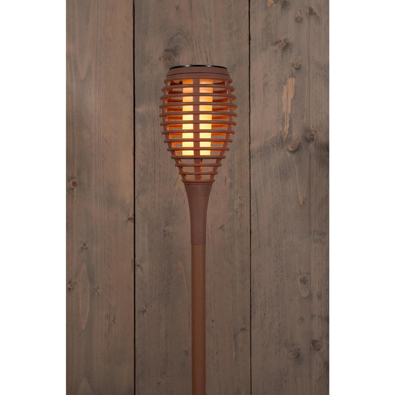 Afbeelding laden in galerijviewer, Anna's collection solar fakkel met vlameffect terra 12led 10x61cm
