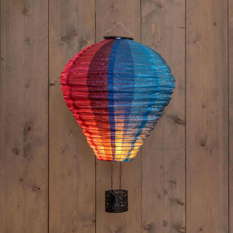 Afbeelding laden in galerijviewer, Anna's collection solar luchtballon nylon met vlameffect 22led 29x58cm
