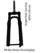 voorvork verend 27,5 inch ATB MTB 1 1 8 inch matzwart