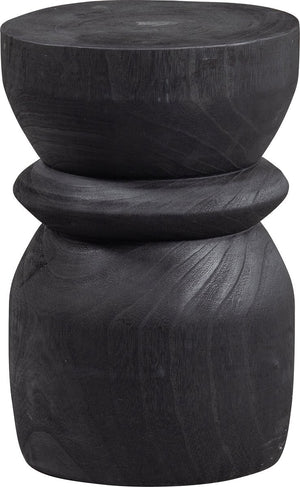 Woood bikkel kruk - hout - zwart - 40x28x28