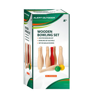 Afbeelding laden in galerijviewer, Alert outdoor houten bowling set
