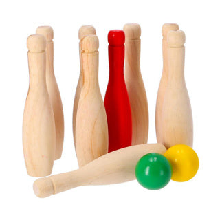 Afbeelding laden in galerijviewer, Alert outdoor houten bowling set
