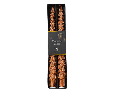 Decoris dinerkaars kerstboomvorm parafine koper dia2,2x25cm