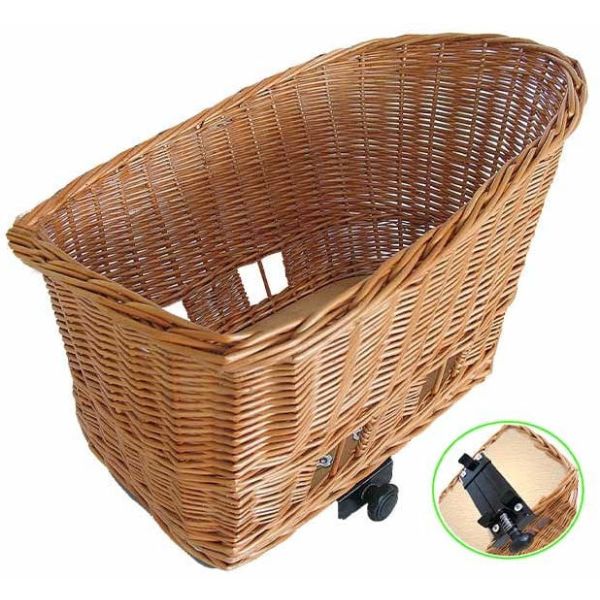 Afbeelding laden in galerijviewer, Basil Pasja - hondenfietsmand – large - 50 cm - achtermand – natural
