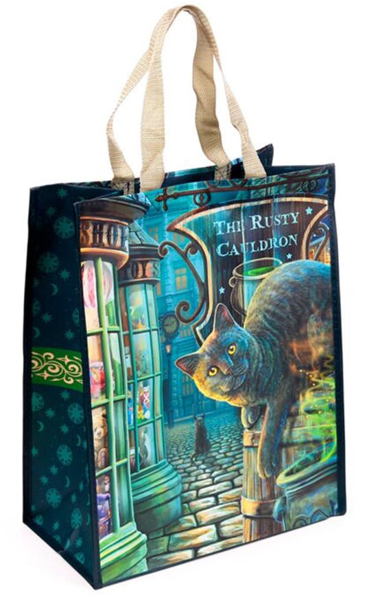 Merkloos sans marque tas shopper - lisa parker the rusty cauldron cat - duurzaam - 40x33x17cm