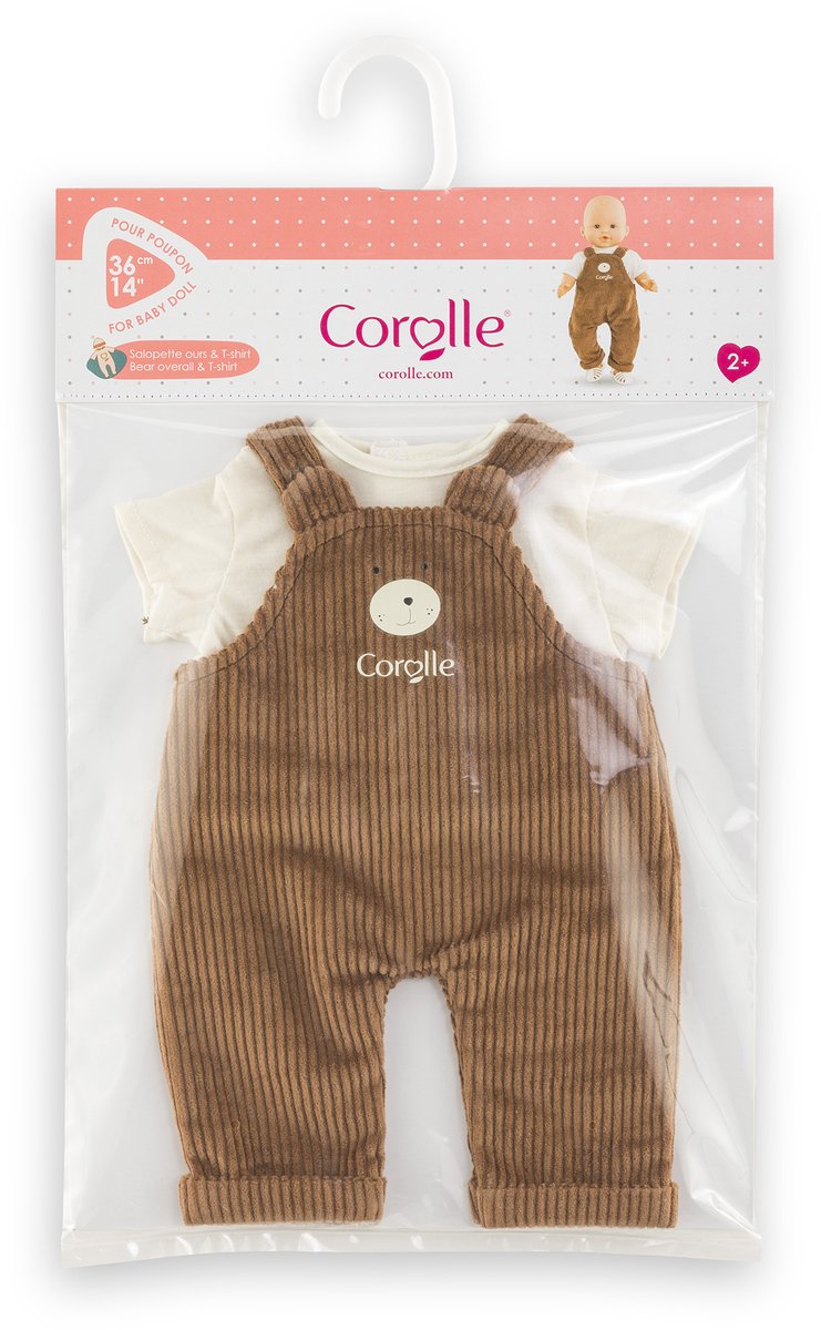 Afbeelding laden in galerijviewer, Corolle poppenkostuum overall met t-shirt kleine ontdekker 36cm. m
