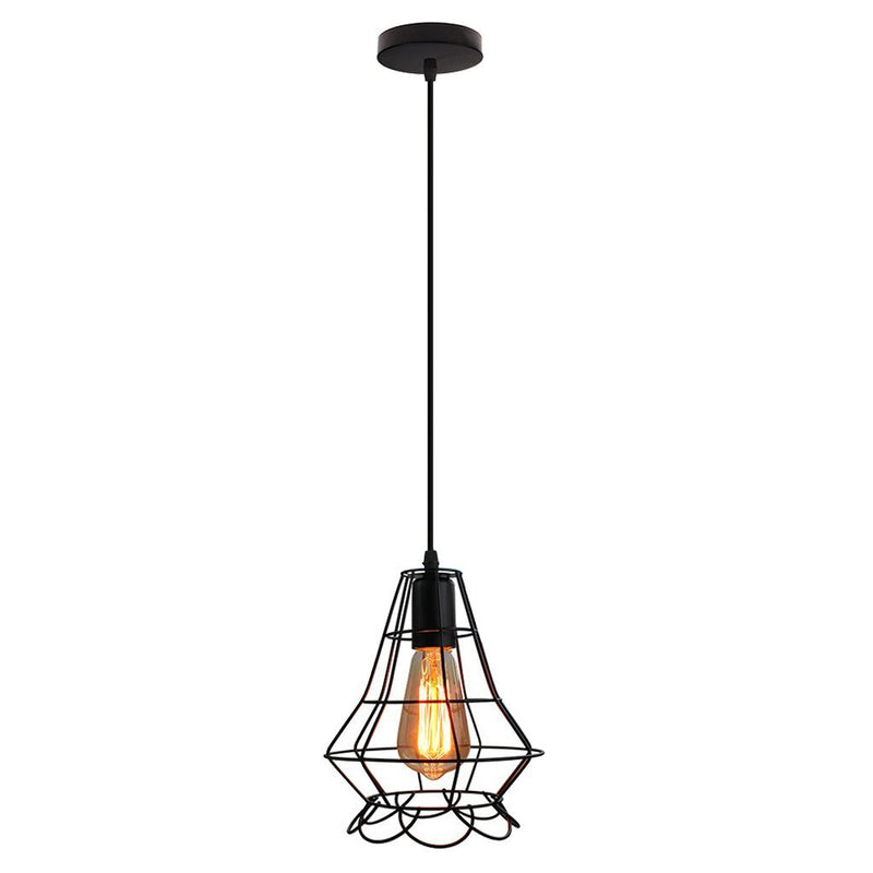 Afbeelding laden in galerijviewer, Homestyle pro mk012-b industriële hanglamp 19x22 cm zwart metaal
