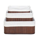 Homestyle pro bamboe opbergmanden 3 stuks bruin wit