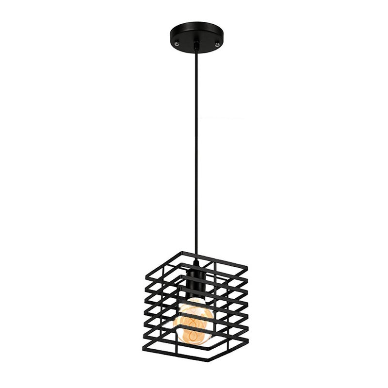 Afbeelding laden in galerijviewer, Homestyle pro mk015-b industriële hanglamp 15x18 cm zwart metaal
