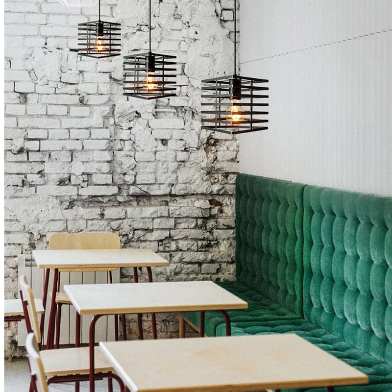 Afbeelding laden in galerijviewer, Homestyle pro mk015-b industriële hanglamp 15x18 cm zwart metaal
