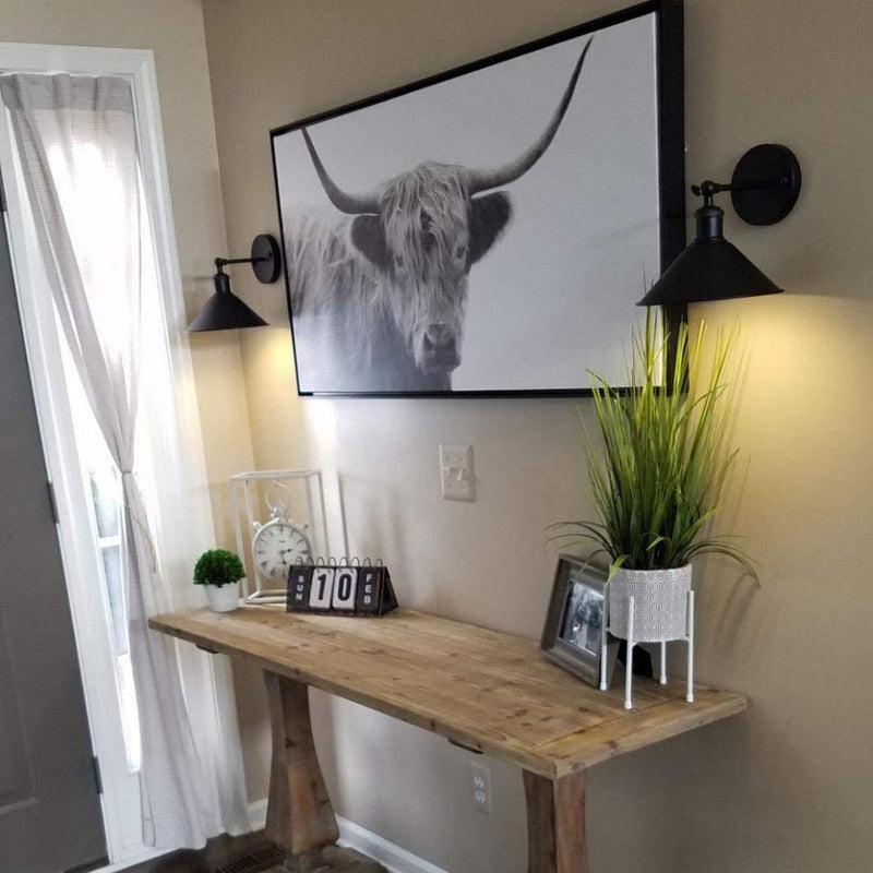 Afbeelding laden in galerijviewer, Homestyle pro mk023-b industri euml;le wandlamp 22 cm zwart metaal
